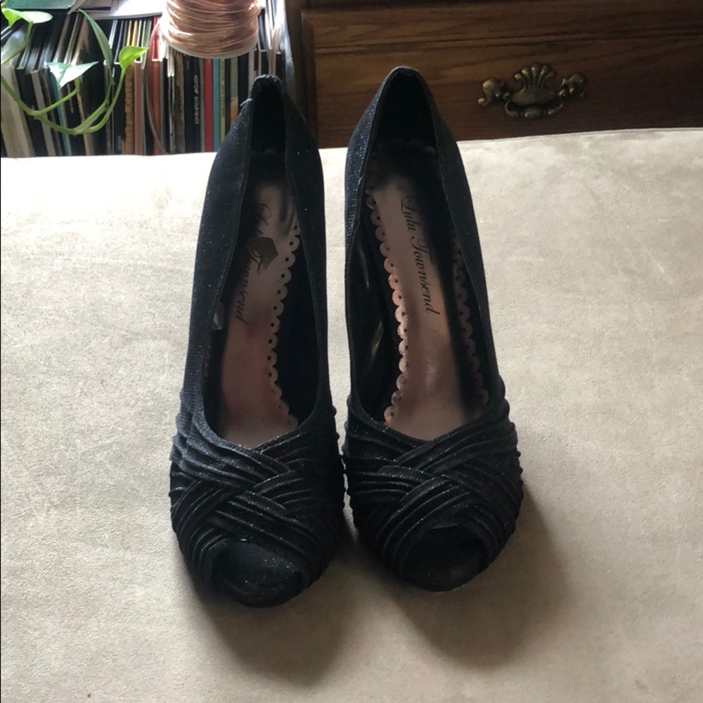 Black Sparkle Heels